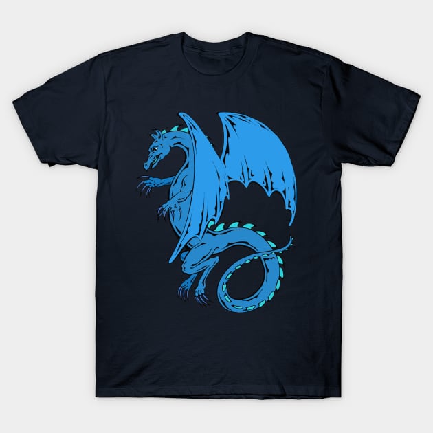 Blue Dragon T-Shirt by artfulfreddy